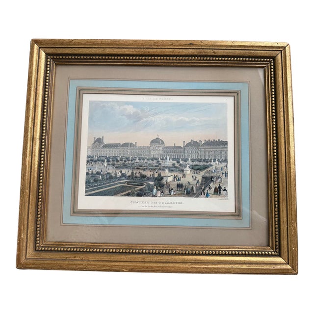 Chateau Des Tuileries View Original Print For Sale