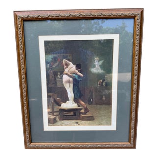 1990s Framed Reproduction of "Pygmalion and Galatea" by Late 19th Century French Artist Jean-Léon Gérôme For Sale