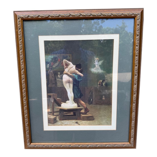 1990s Framed Reproduction of "Pygmalion and Galatea" by Late 19th Century French Artist Jean-Léon Gérôme For Sale