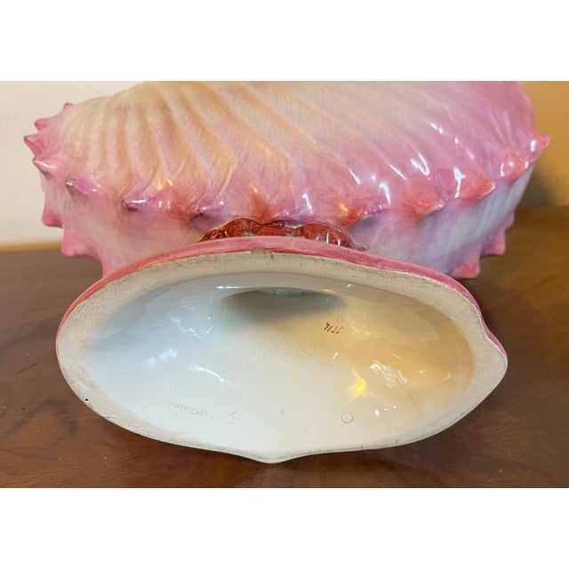 Antique 19th Century Wedgwood Pearlware Centerpiece - Pink Nautilus Sea Shell Compote Tureen For Sale - Image 16 of 16