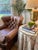 Tufted Writers Chair and Ottoman Set in Saddle Toned Leather by Ralph Lauren Classic Leather Tufted Chair and Ottoman by...