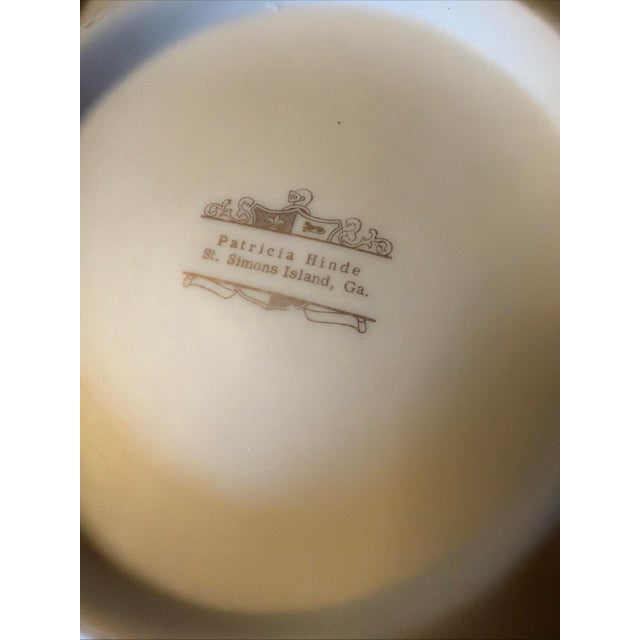 1980s Rare Patricia Hinde St. Simons Island Ga Signed Studio Pottery Lidded Ginger Jar For Sale - Image 9 of 9