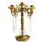 1960s Brass Finish Candelabra With Prisms For Sale