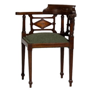 19th Century France Victorian Red Wood Armchair For Sale