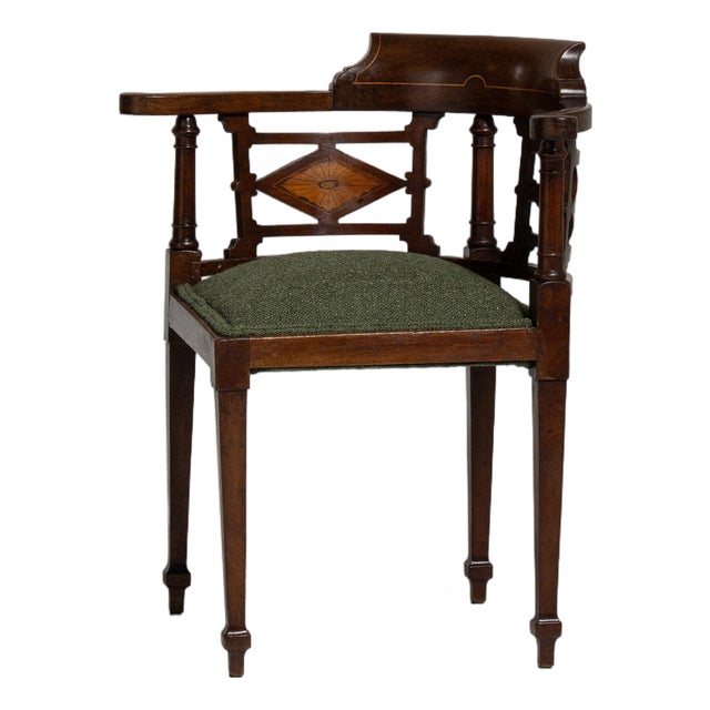 19th Century France Victorian Red Wood Armchair For Sale