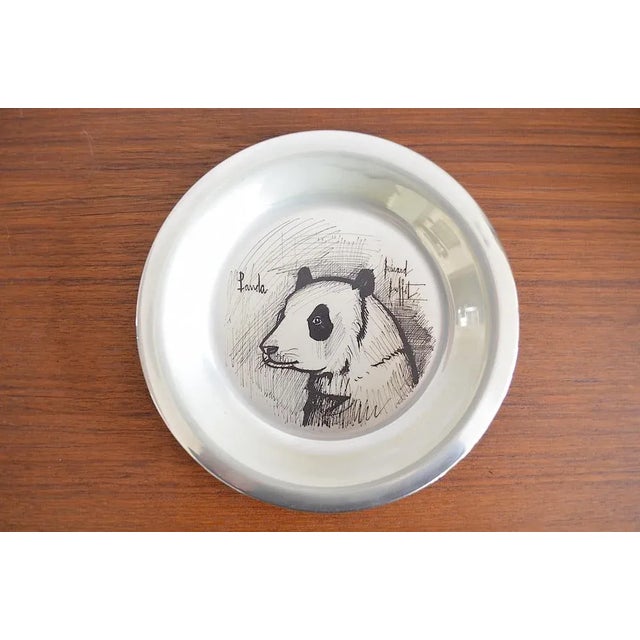 Silver Sterling Silver Silver Wall Plate Panda by Bernard Buffet, 1970s For Sale - Image 8 of 8