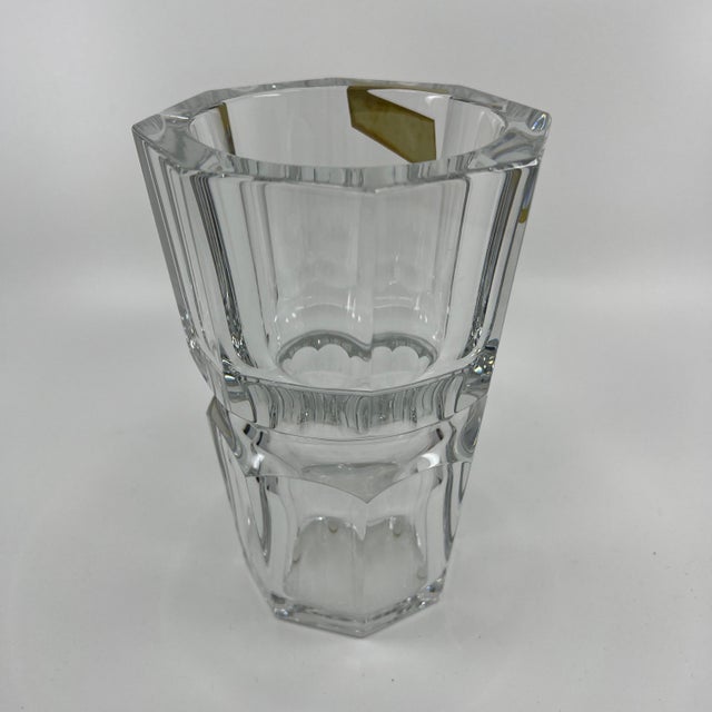 1970s Vintage Baccarat Edith, Heavy Cut Crystal Vase in Original Box For Sale - Image 5 of 14