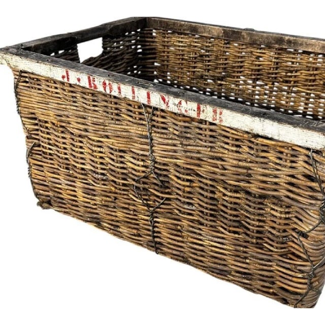 French Antique Bollinger Champagne Basket For Sale - Image 3 of 4