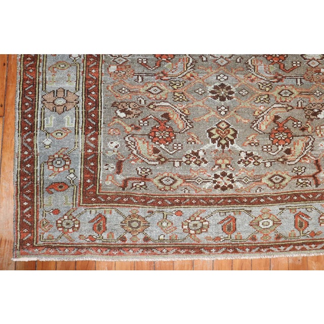 Persian Malayer Wide Herati Runner rug no.j3378 For Sale - Image 9 of 10