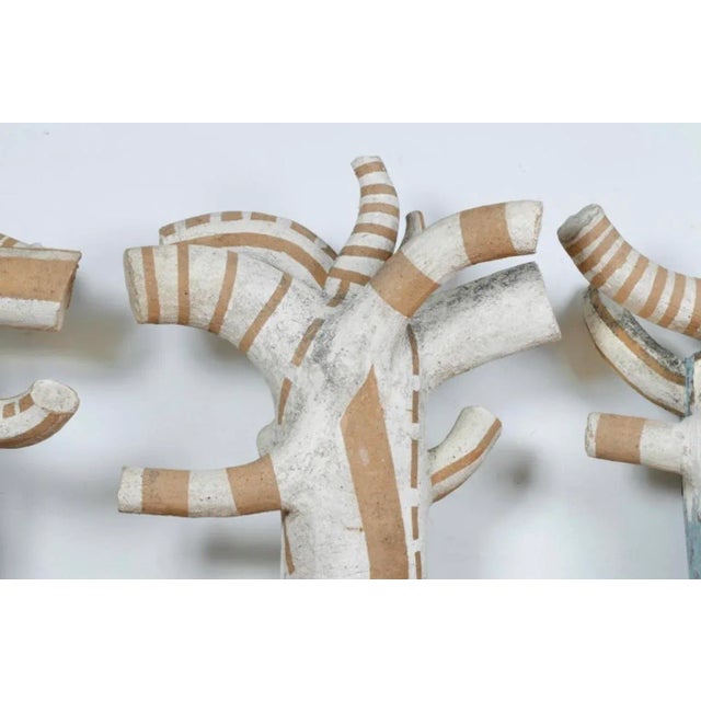 Ceramic Large Concrete Vintage Set of 3 Outdoor Pedestal Decor For Sale - Image 7 of 11