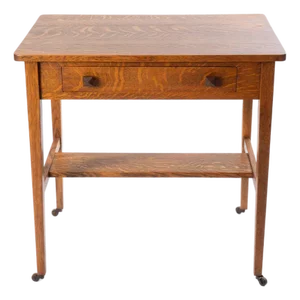 Mission Oak Arts and Crafts One Drawer Writing Table