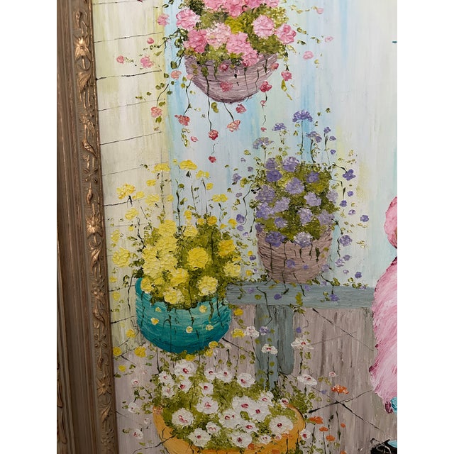 Paint 1970s Mildred Barrett Original Signed Oil Paintings, a Pair For Sale - Image 7 of 12