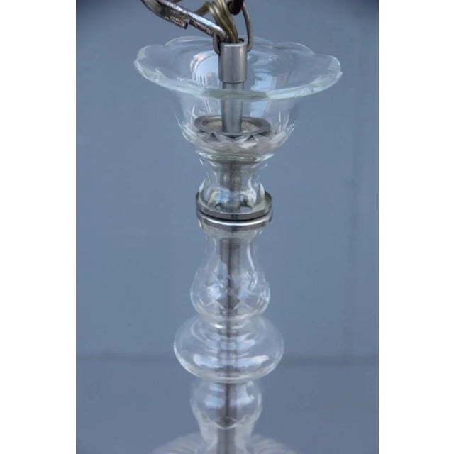 Round Bohemia Crystal Chandelier, 1950s For Sale - Image 4 of 11