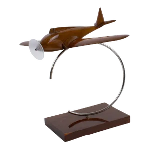 Art Deco Wood and Metal Airplane Aviation Propeller Model, France 1930s