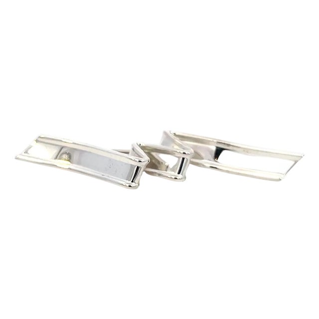 Late 20th Century Tiffany & Co Estate Wave Brooch Sterling Silver For Sale