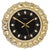 German Hollywood Regency Golden Wall Clock in Gilt with Crystals by Junghans, 1970s For Sale - Image 15 of 15