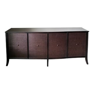 Late 20th Century Barbara Barry for McGuire Rattan Oak Raffia Sideboard Buffet For Sale