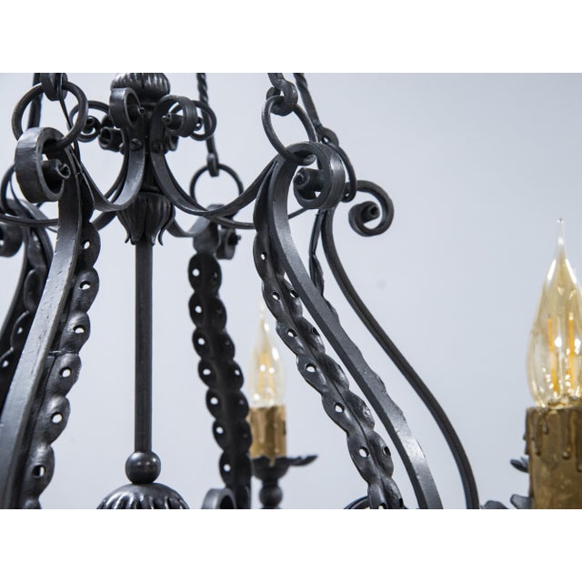 Liberty Chandelier by Alessandro Mazzucotelli, 1890s For Sale - Image 3 of 16