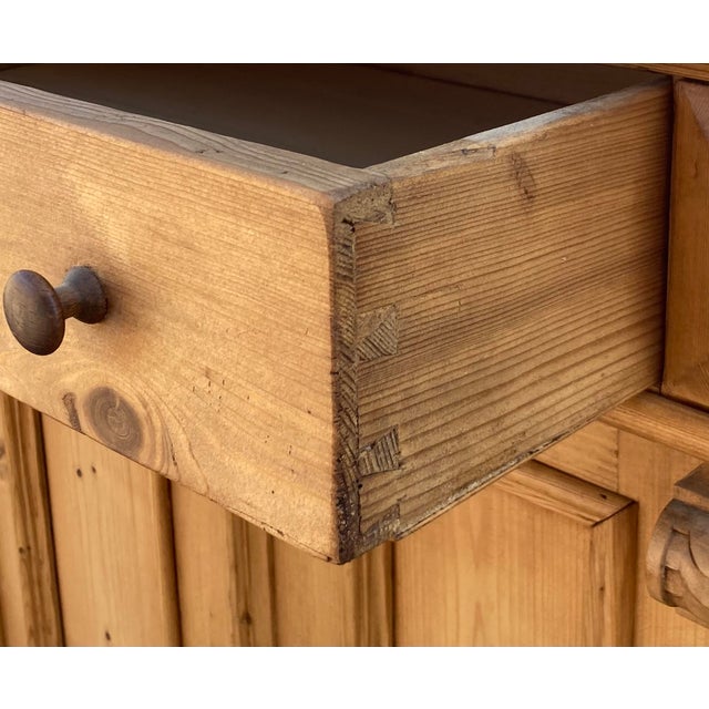 Pine Two Door Marble Top Dresser Base For Sale - Image 12 of 16