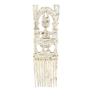 Superb Lg African Ashanti Ghana Marriage Comb 16.25" H For Sale