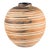 Artisan Hand-Thrown Ceramic Vase with Layered Earth-Tone Slip Decoration For Sale