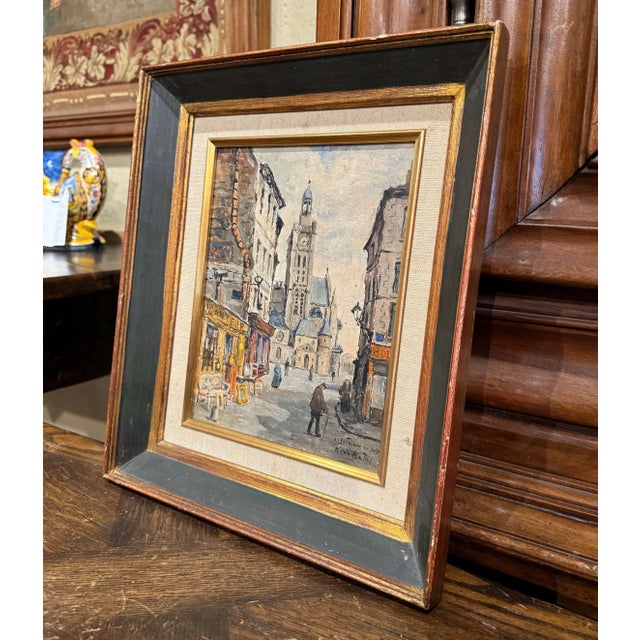 Decorate a study, living room or den with this beautiful vintage Paris painting featuring Saint Germain des Pres. Created...