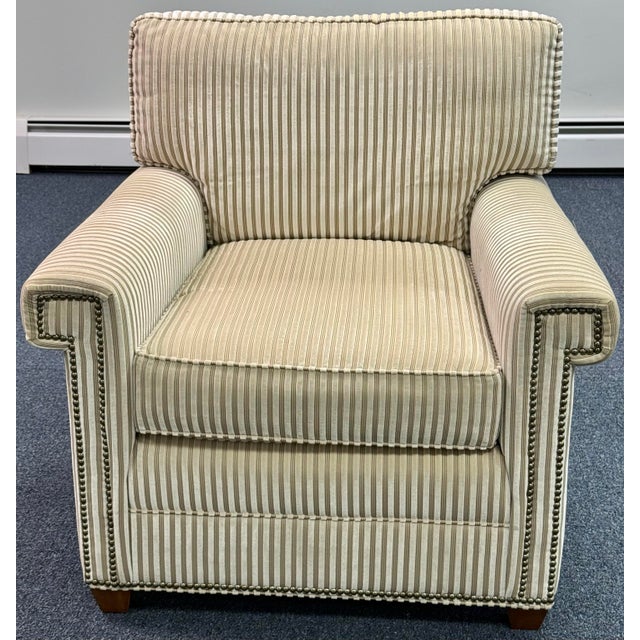Vanguard Furniture Vanguard Furniture American Bungalow Collection Upholstered Chair With Ottoman For Sale - Image 4 of 10