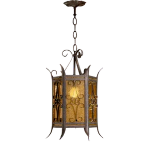 Vintage Italian Iron and Glass Lantern, 1960s