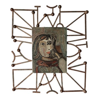 Brutalist Picasso Mosaic Style Wall Art For Sale