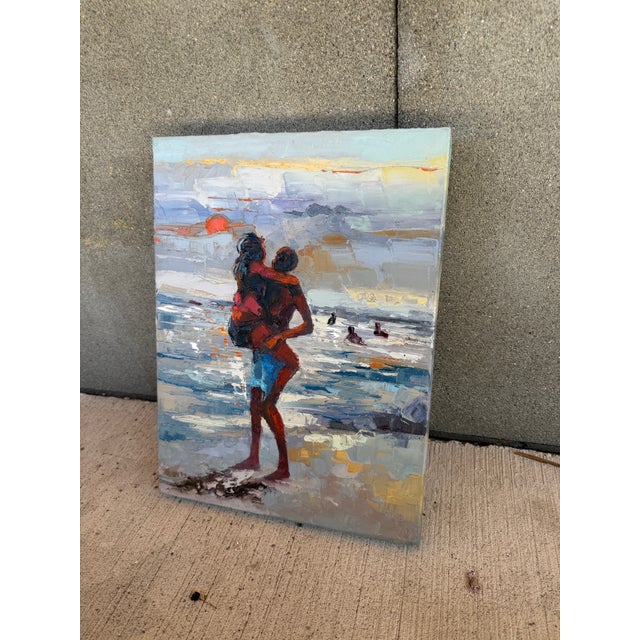 2020s Stolen Moment, Oil Painting With Palette Knife, by Godfrey Afebuame (2026) Oil on Canvas For Sale - Image 5 of 6