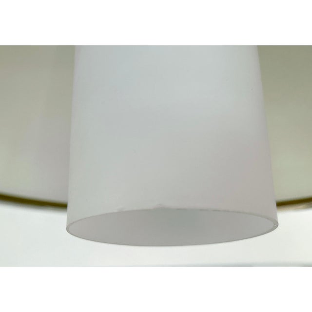 Large Scandinavian Semi Pendant Light in Brass For Sale - Image 16 of 17