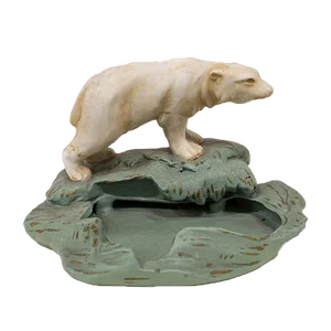 Art Deco Ashtray with Polar Bear, 1920s