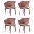 Pink Dusty Pink Residence Bridge Armchairs by Jean Couvreur for Kann Design, Set of 4 For Sale - Image 8 of 8