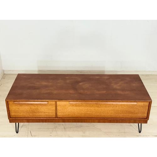 For sale is a high-quality mid-century lowboard from the 1960s by WK Möbel. Clean lines, a warm teak finish, and a sleek...