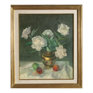 Untitled - White Flowers Still Life, Adela Smith Lintelmann, Painting