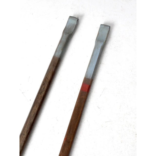 Vintage Painted Wood Oars Pair For Sale - Image 9 of 9