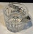 Vintage Slovenia Crystal Window Pane Pattern Ice Bucket Nickel Metal Handle For Sale - Image 4 of 11