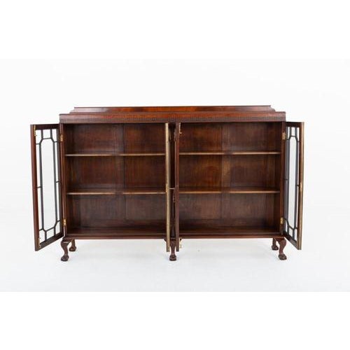Chippendale Glazed Mahogany Display Cabinet, 1920s For Sale - Image 3 of 5