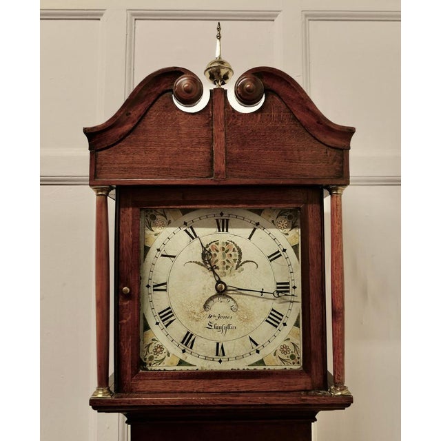 19th Century Welsh Country Oak Long Case Clock by Wm Jones of Llanfyllin For Sale - Image 3 of 16