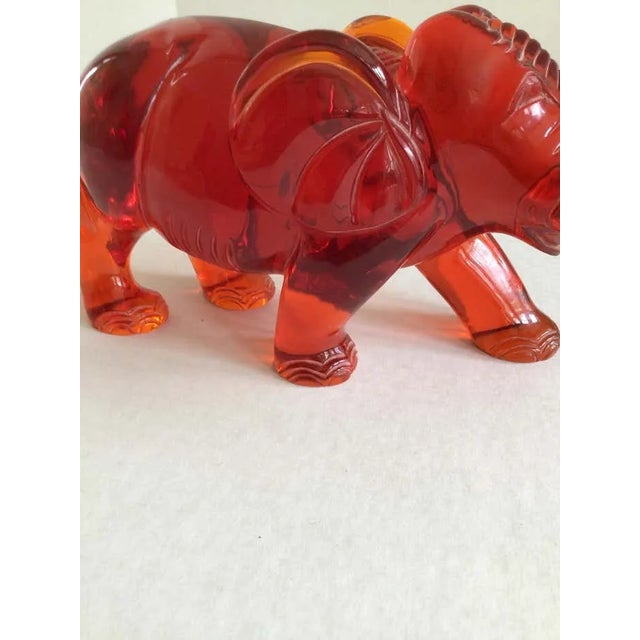 1960s Red Lucite Elephant For Sale - Image 11 of 11