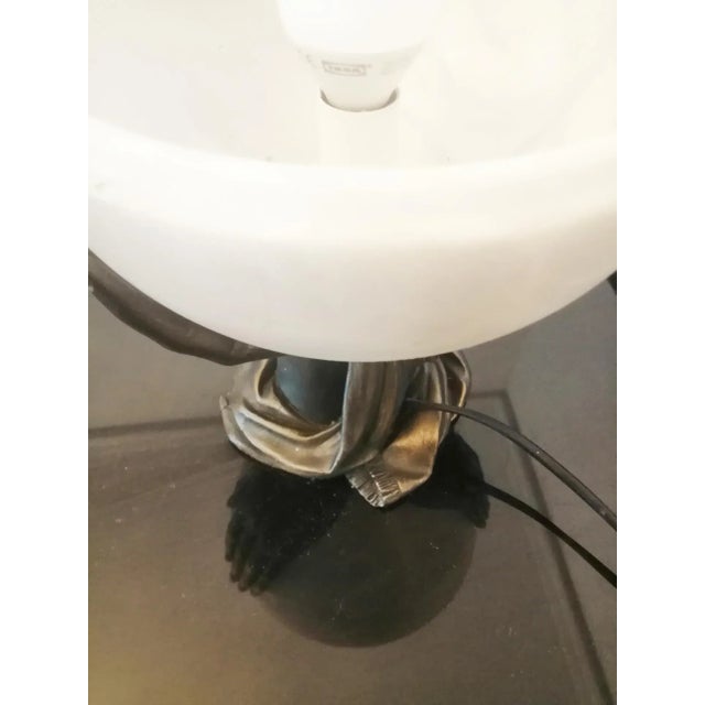 Vintage Art Deco Style French Natural Alabaster Table Lamp For Sale - Image 9 of 18