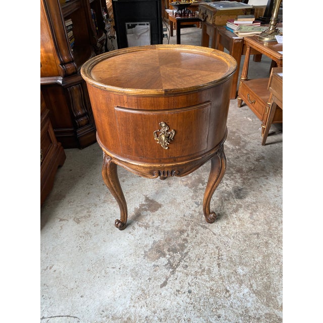 Baker Drum Side End Table Chairish