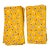 Vintage 1980s Yellow Geometric Cotton Napkins, Set of 12 For Sale