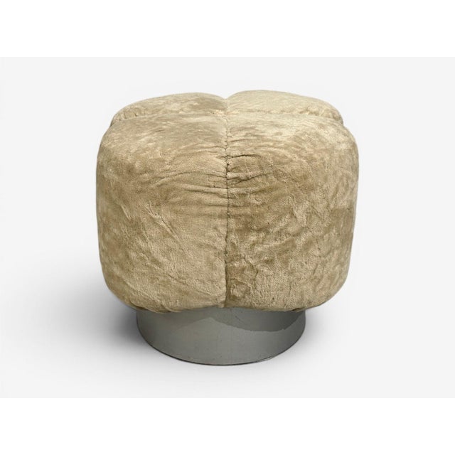 Italian Modern, Ottomans, Fabric, Painted Wood, Italy, 1930s For Sale - Image 10 of 13