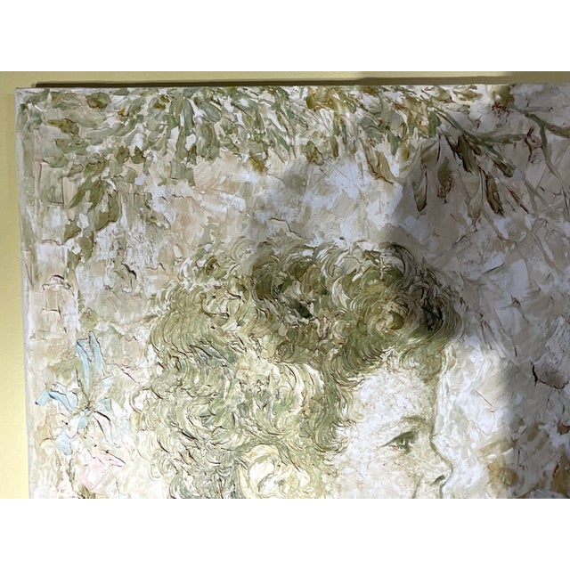 Own a moment of timeless beauty with "Whispers of Innocence," an original oil painting on canvas by Cuban artist Lesver de...