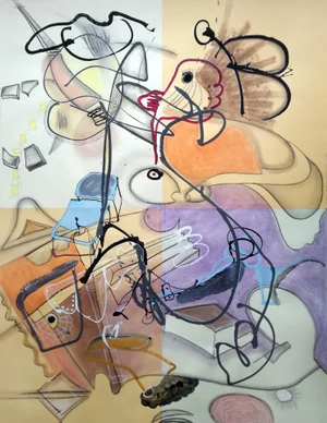 Stefano Mazzolini, QGTUTU, 2017, Acrylic on Paper