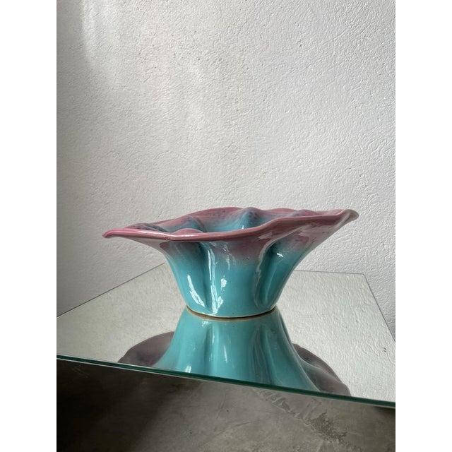 Blue Blue and Pink Ceramic Dish, 1970s For Sale - Image 8 of 18