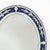Mid-Century Venetian Glass Reverse-Etched Oval Mirror W/ Sapphire Blue Border For Sale - Image 4 of 16