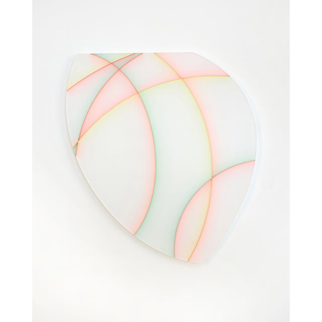 2020s Contemporary Abstract Cast Acrylic and Spray Paint "Shield I" by Tom Henderson For Sale - Image 5 of 8
