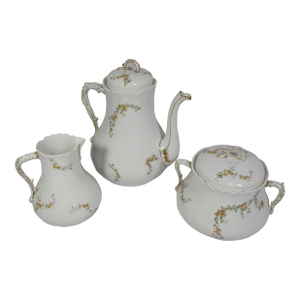 1940s Haviland Limoges Porcelain Tea Service - 3 Pc